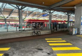Platform and Täsch-Zermatt Train